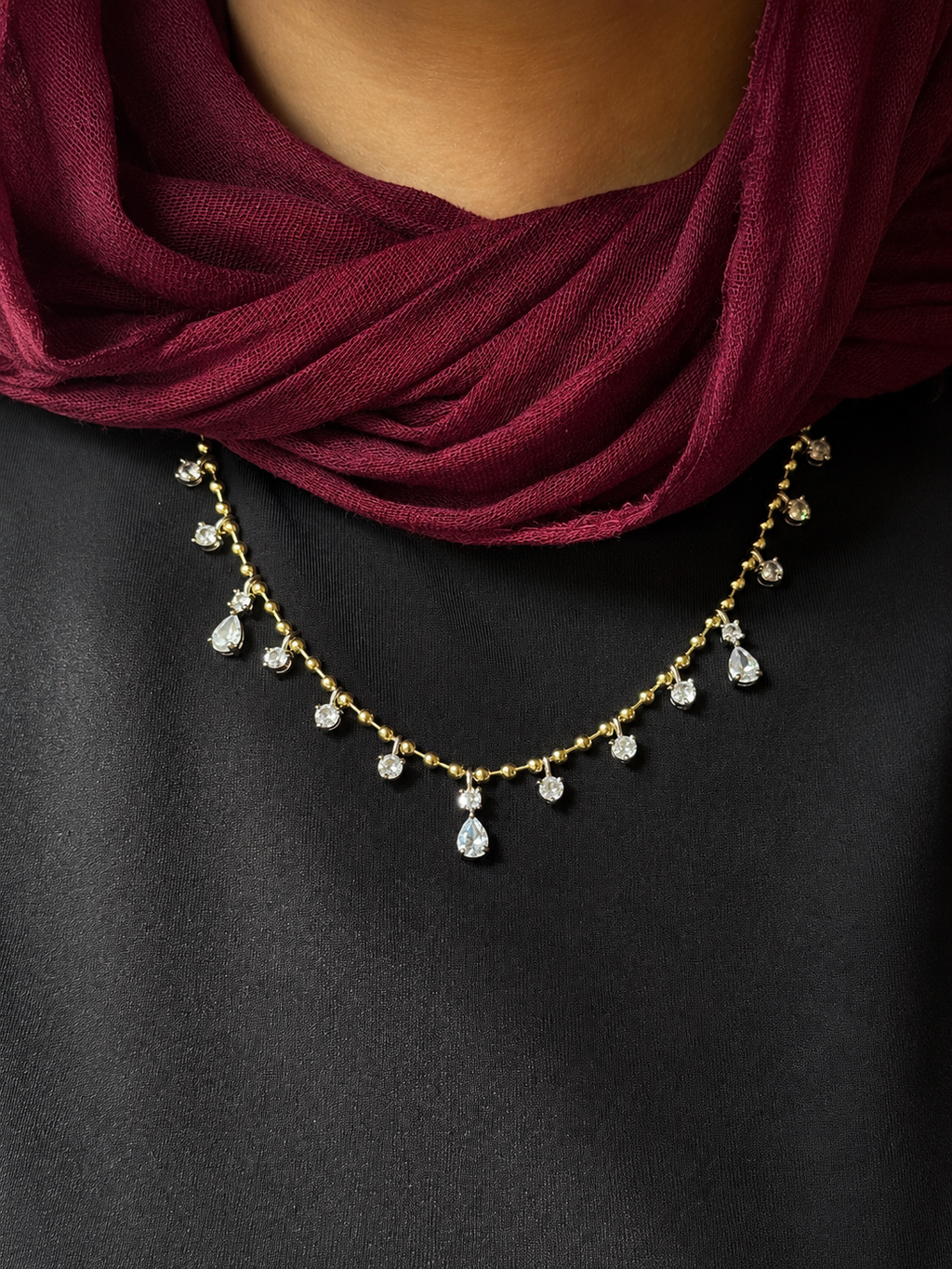 Diamond Drops Necklace