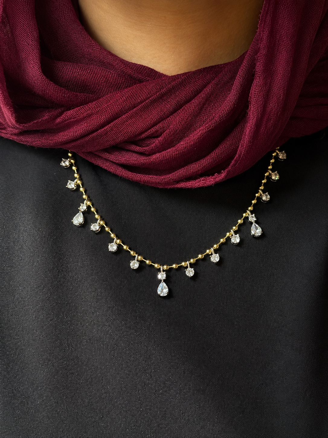 Diamond Drops Necklace