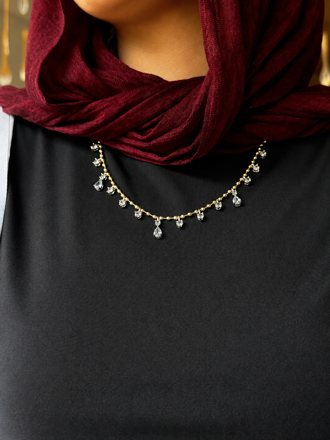 Diamond Drops Necklace