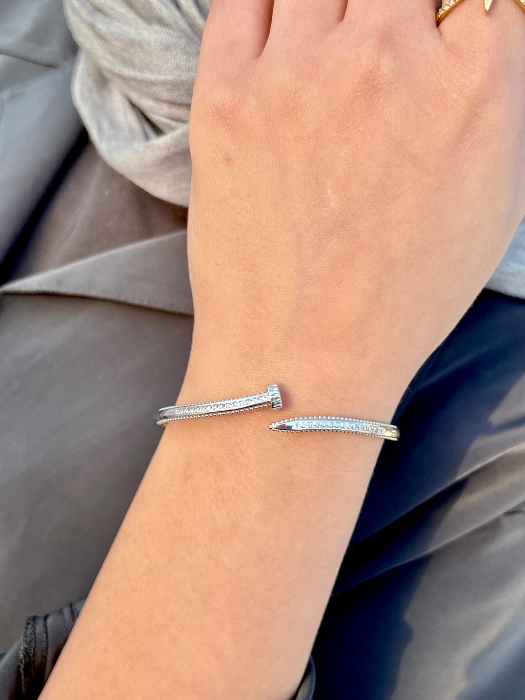Silver Slim Bangle