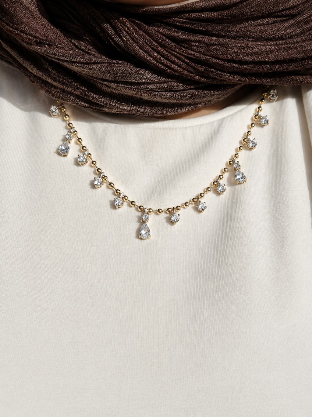 Diamond Drops Necklace