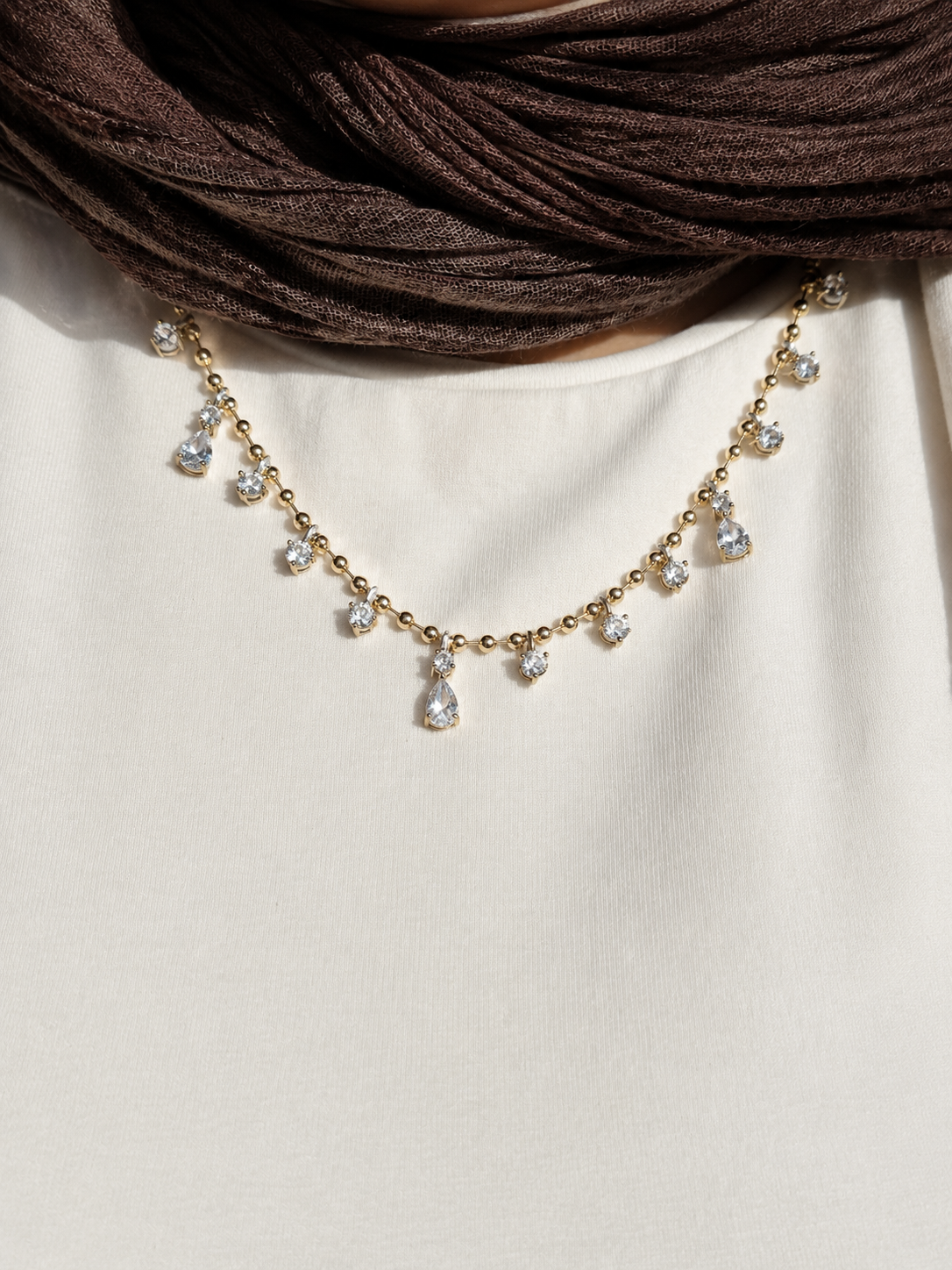 Diamond Drops Necklace