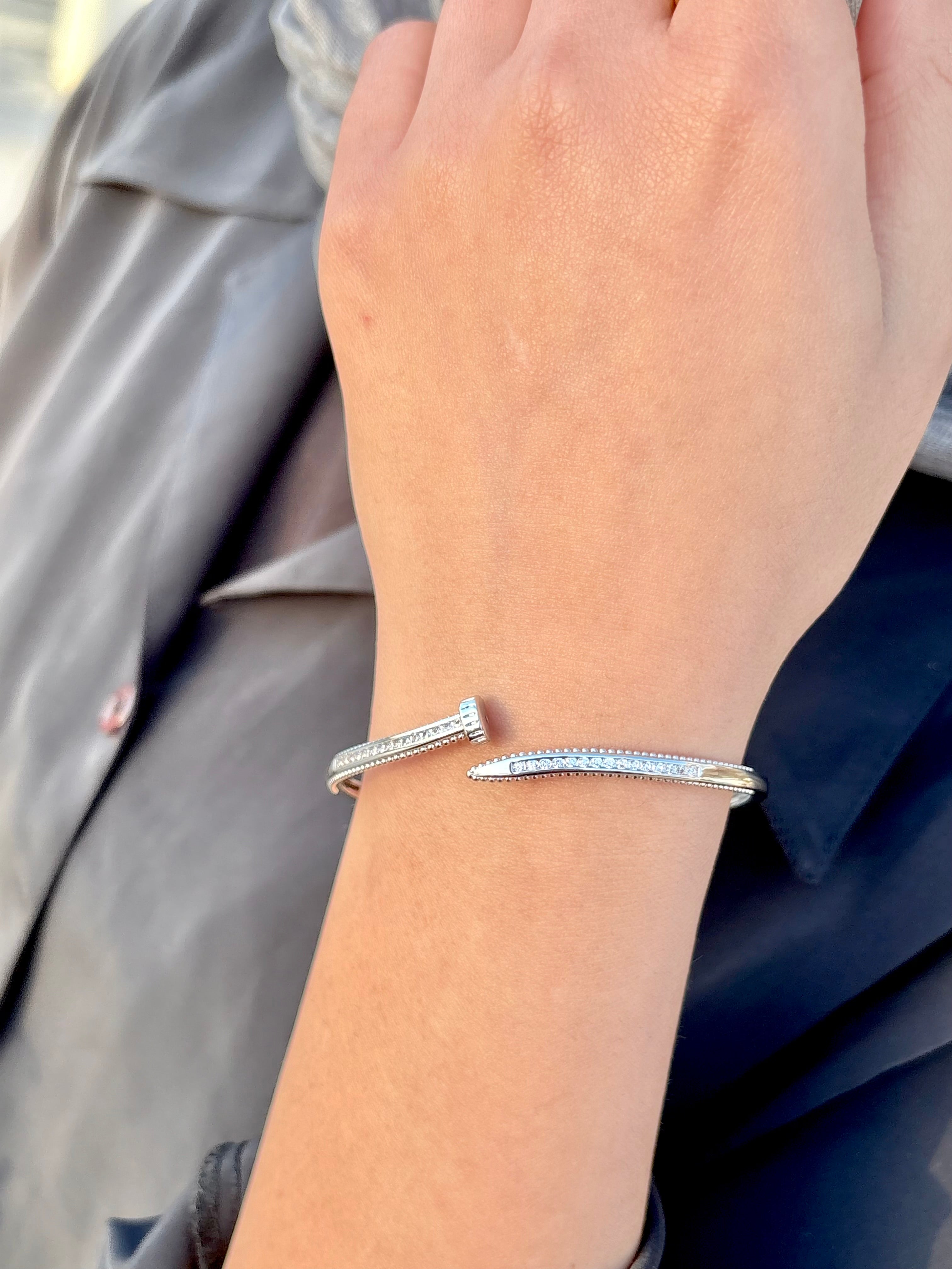 Silver Slim Bangle